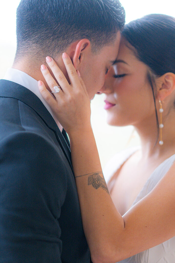 Bride and groom sharing a dance at Hollins House in Santa Cruz, California.